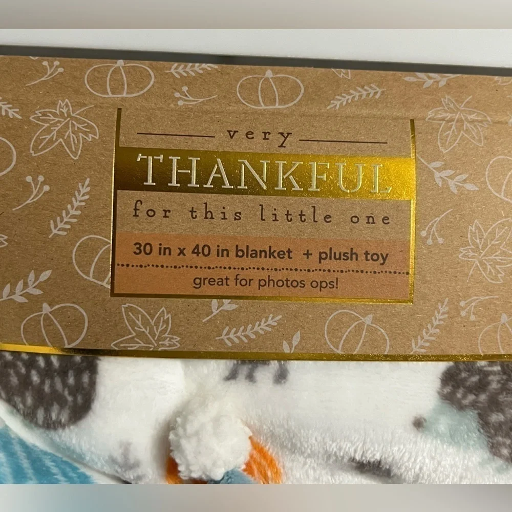 Very Thankful For This Little One 30 in x 40 in Blanket Plush Toy Baby’s First